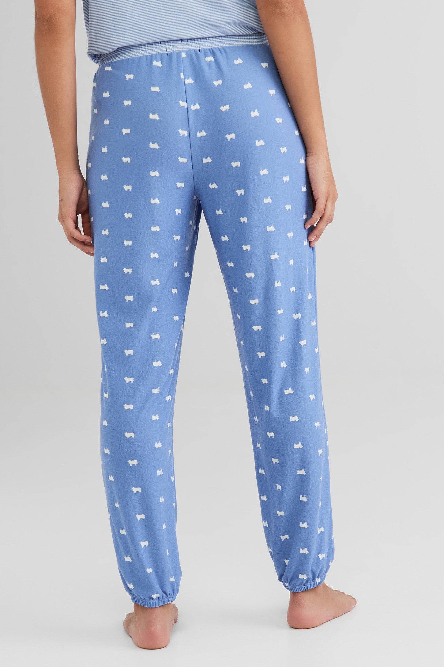 Pantalon jogger pyjama - Femme && BLEU MULTI