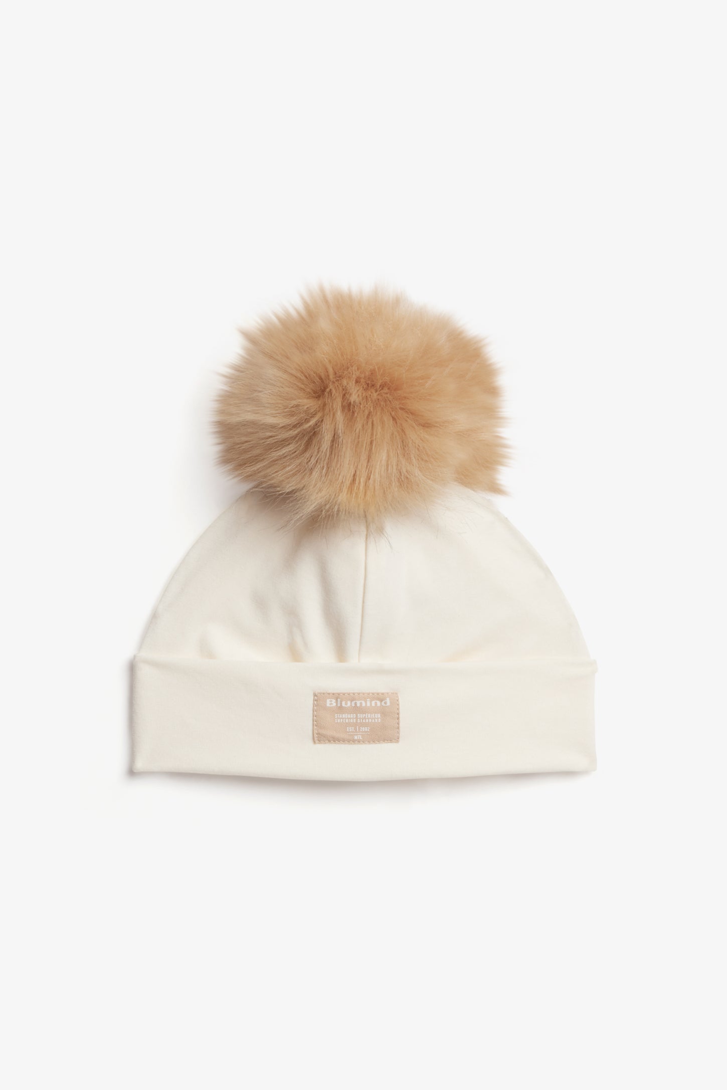 Tuque en jersey doublée à pompon - Bébé fille && BLANC CASSÉ