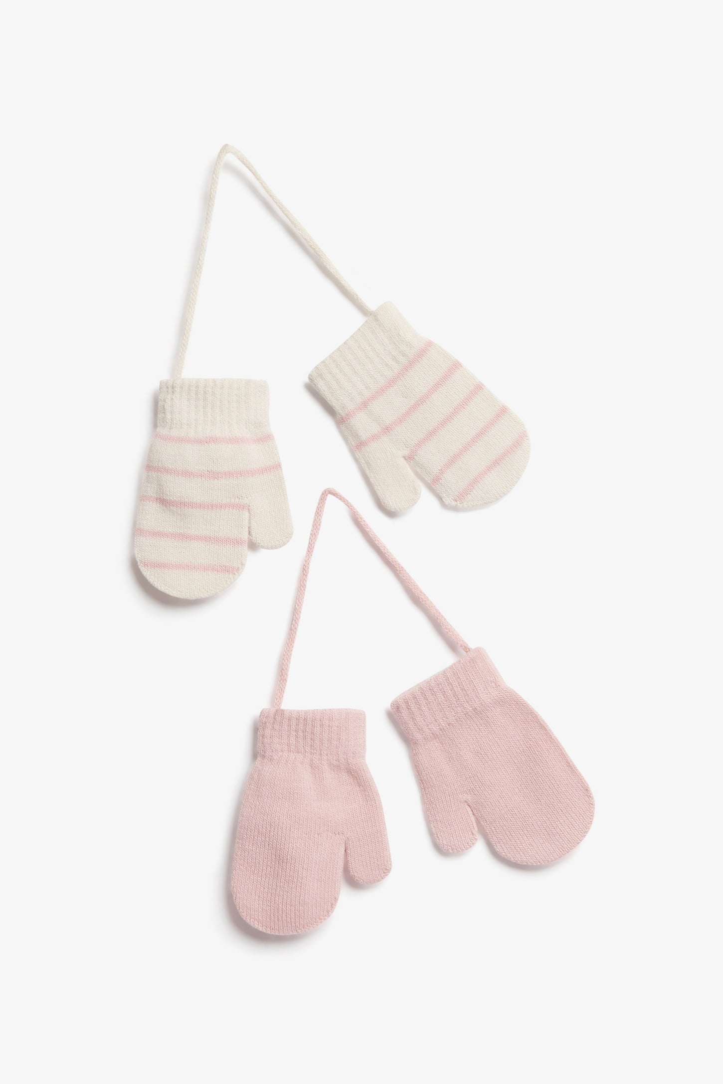 Lot de 2 paires de mitaines, 2T-3T,  2/10$ - Bébé fille && ROSE