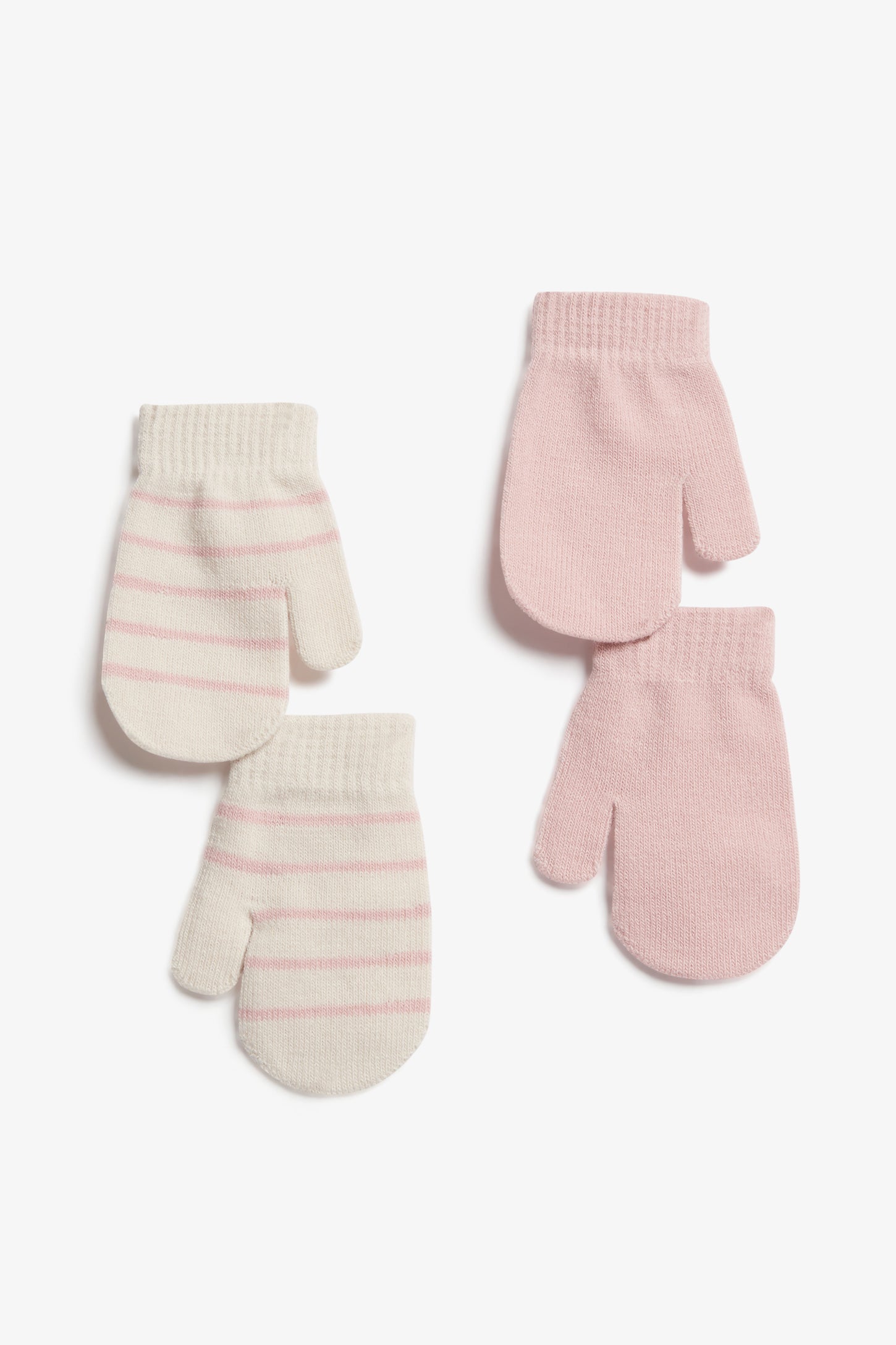 Lot de 2 paires de mitaines en tricot, 2/10$ - Enfant fille && ROSE