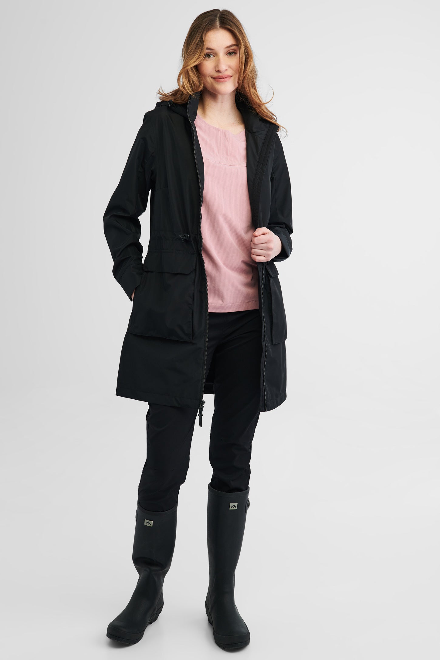 Manteau imperméable 3/4 BM - Femme && NOIR