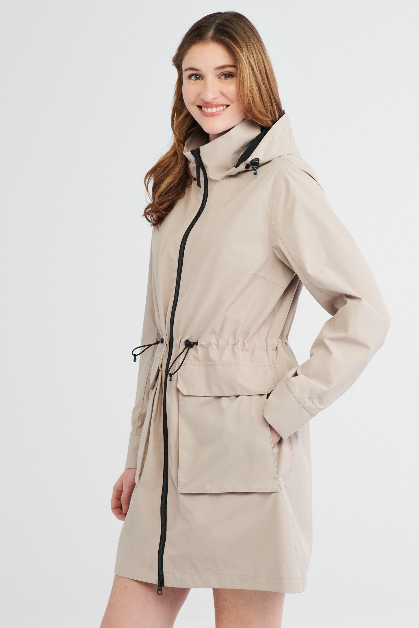 Manteau imperméable 3/4 BM - Femme && SABLE