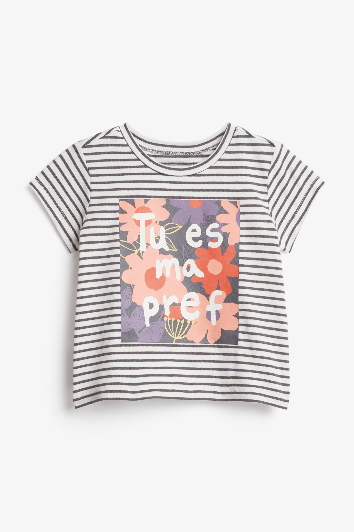 T-shirt imprimé en coton - Bébé fille && BLANC MULTI