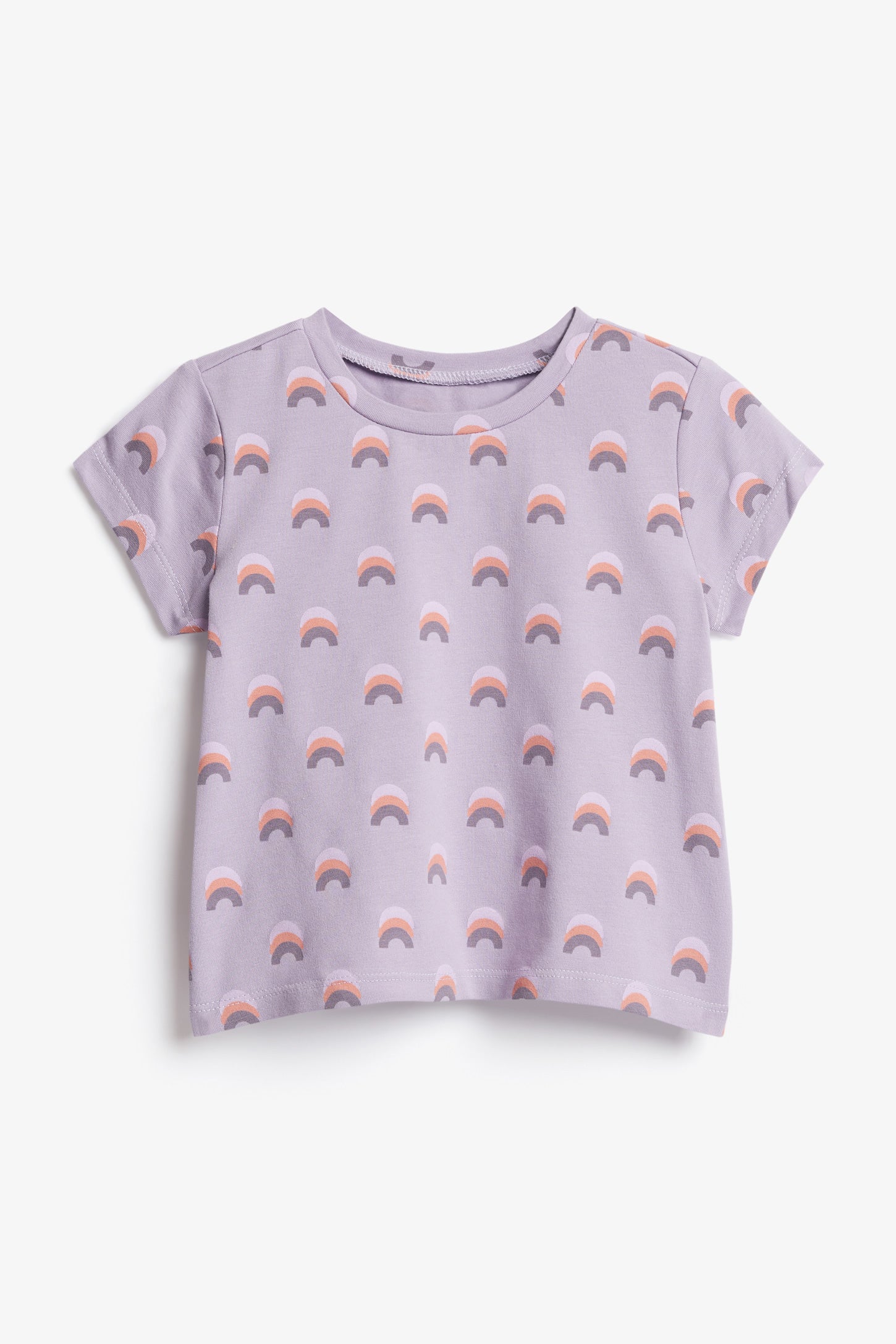 T-shirt imprimé en coton - Bébé fille && MAUVE/MULTI