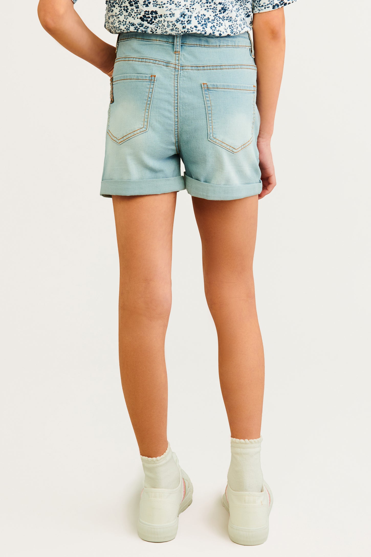 Short best sale jean fille