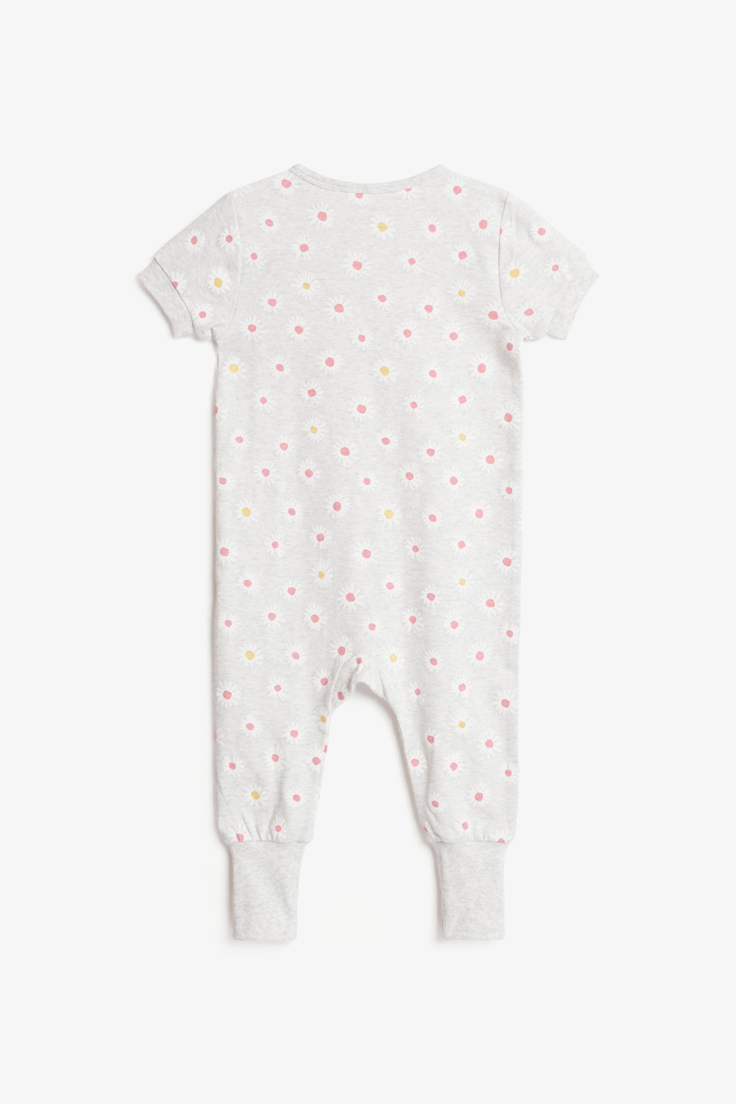 Pyjama 1-pièce évolutif en coton bio - Bébé fille && GRIS PALE