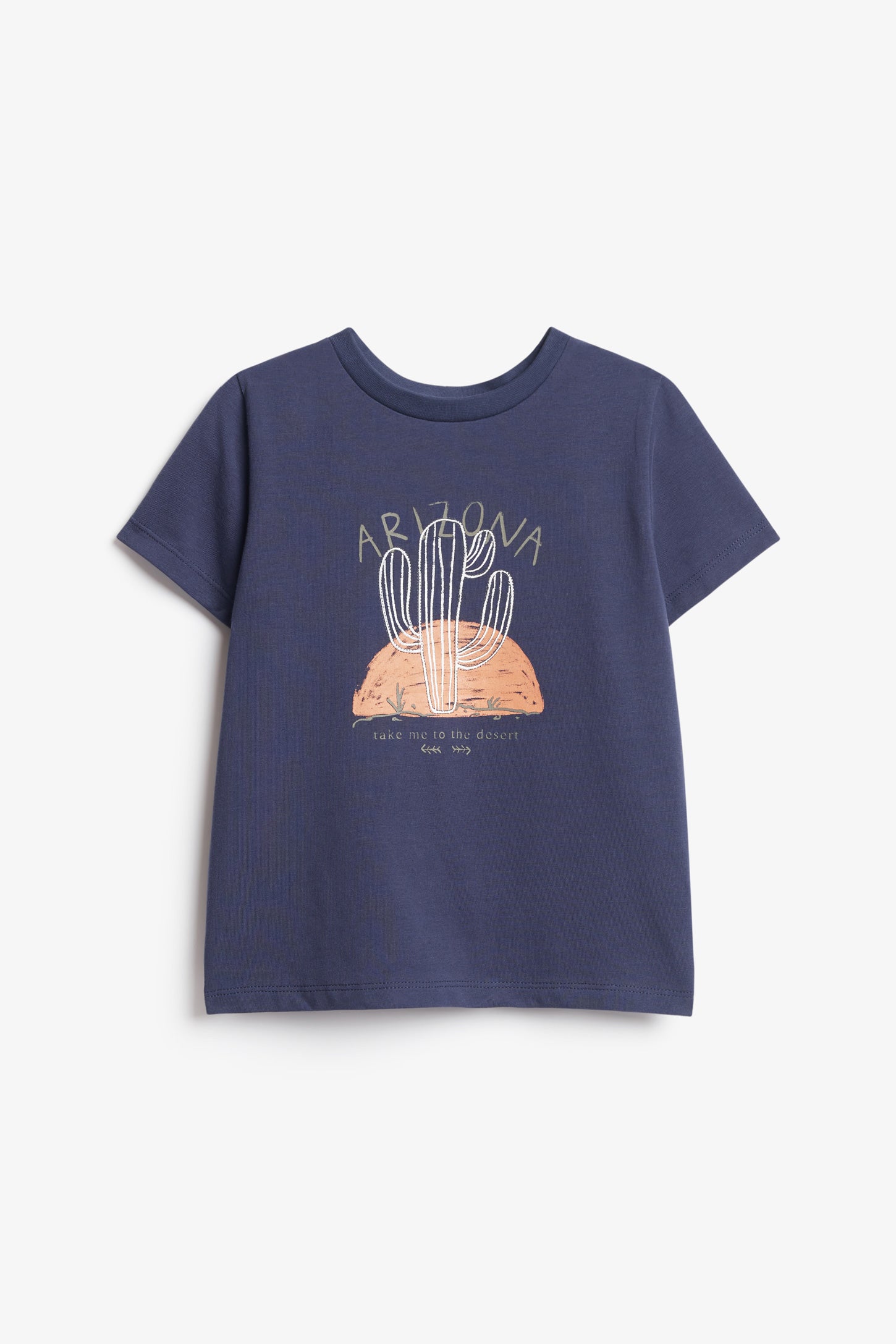 T-shirt imprimé en coton, 2/20$ - Bébé garçon && BLEU MARINE