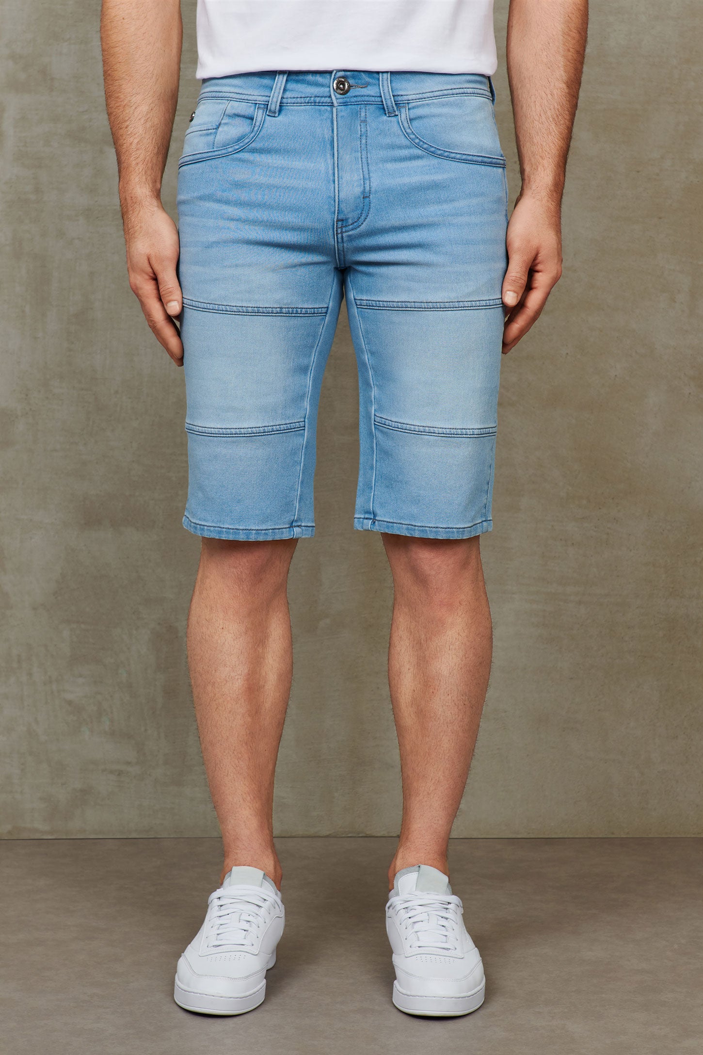 Bermuda en jeans coupe régulière - Homme && DENIM PALE