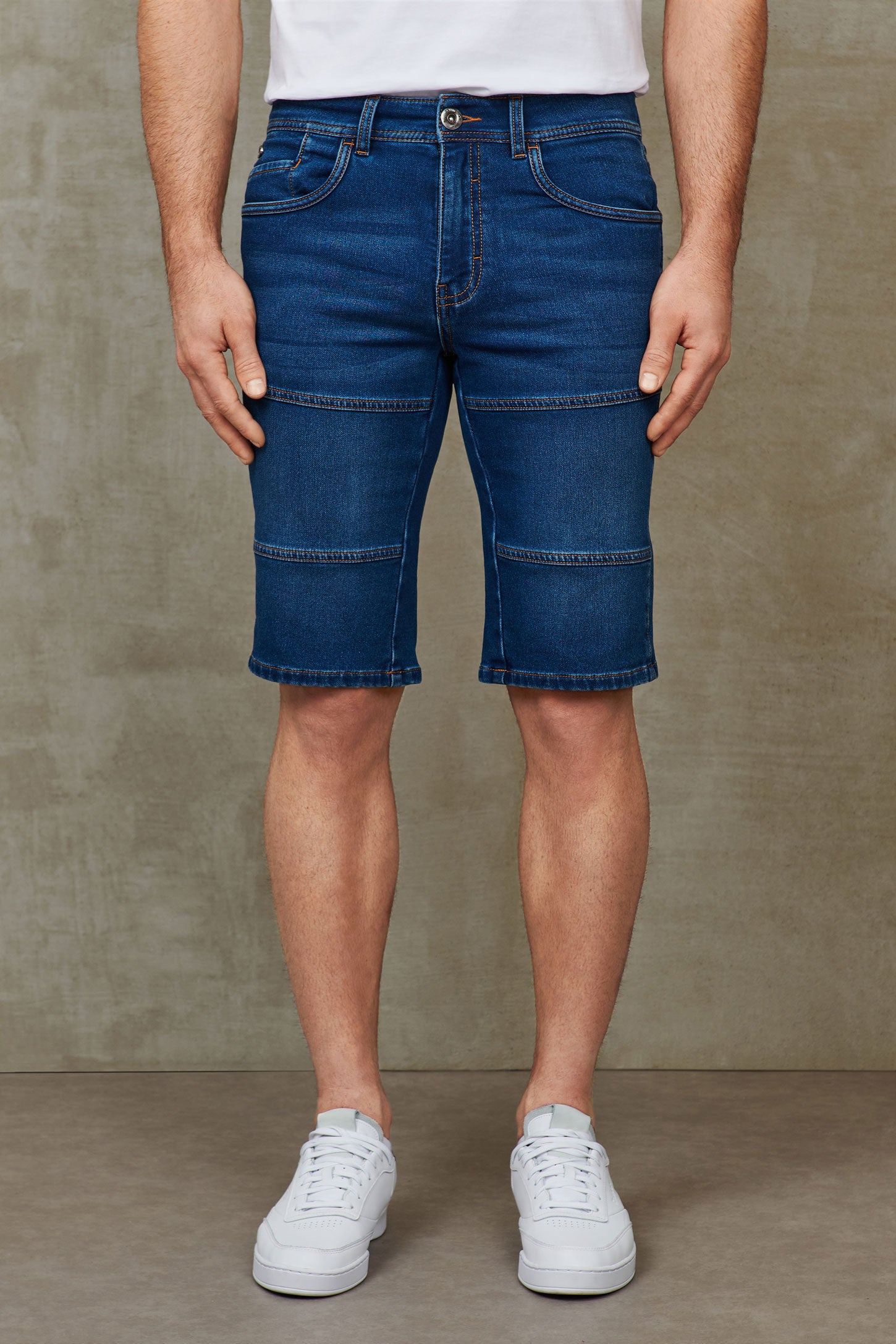 Bermuda en jeans coupe régulière - Homme && DENIM MOYEN