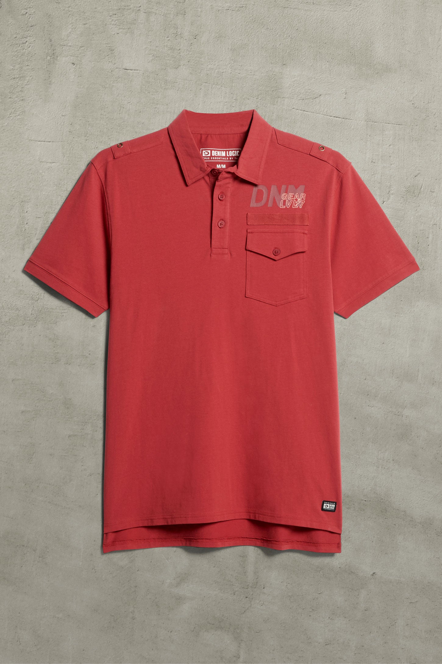 Polo manches courtes - Homme && ROUGE