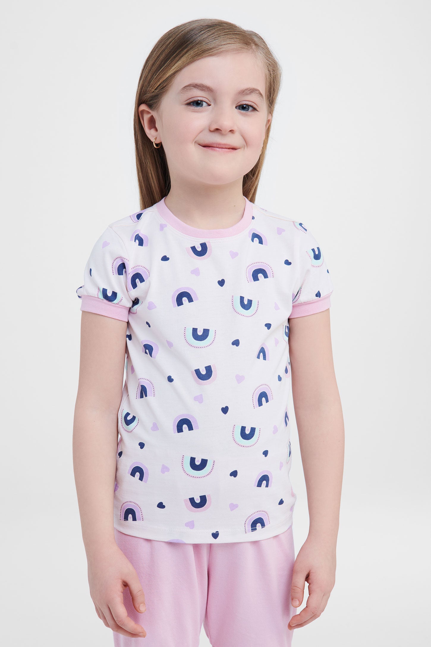 Lot de 2 pyjamas 2-pièces en coton - Enfant fille && ROSE