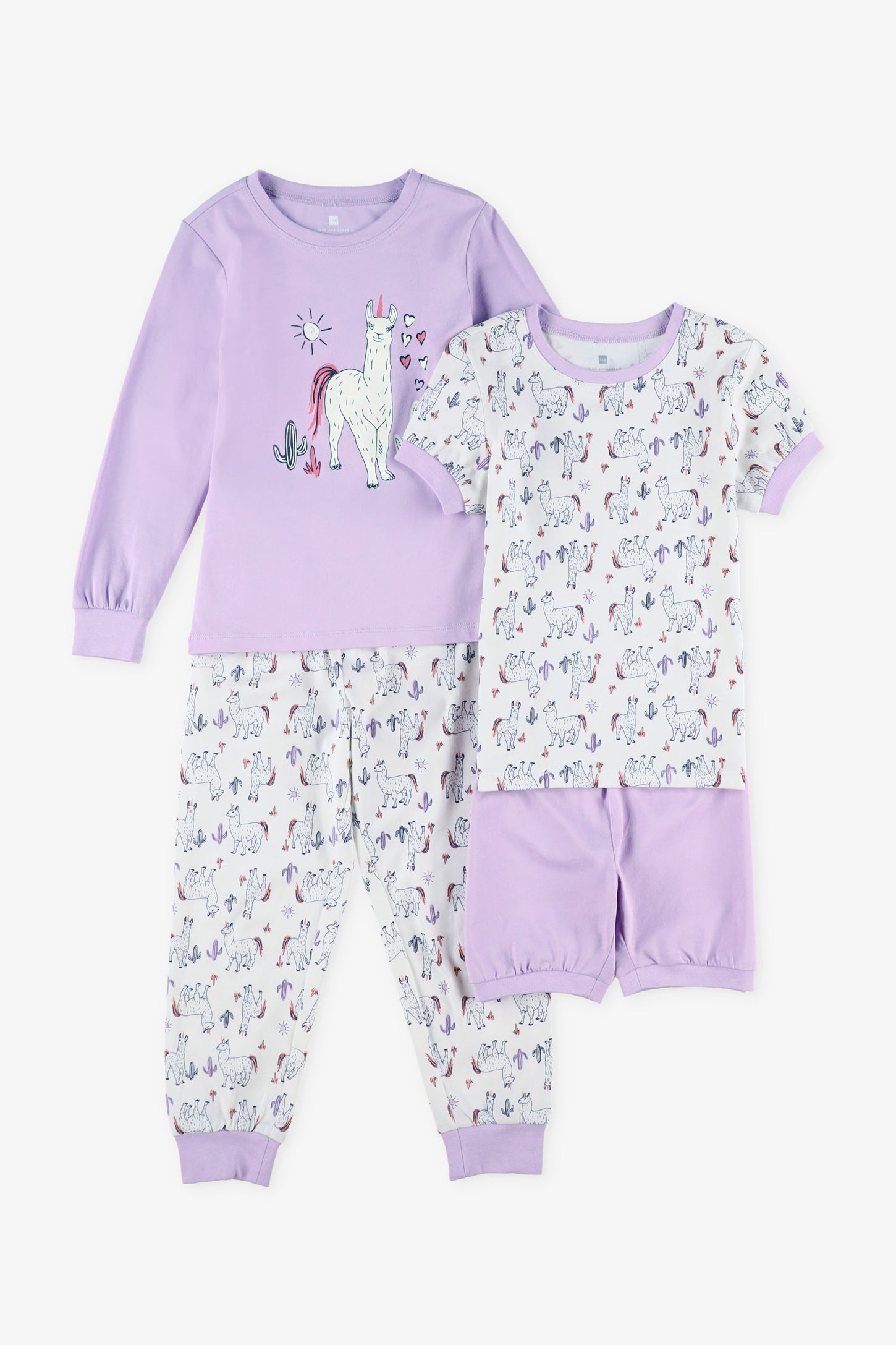 Lot de 2 pyjamas 2-pièces en coton - Enfant fille && CREME