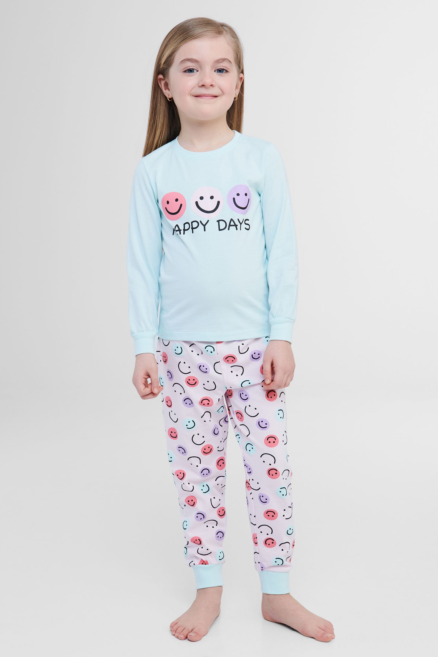 Lot de 2 pyjamas 2-pièces en coton - Enfant fille && TURQUOISE/MULTI