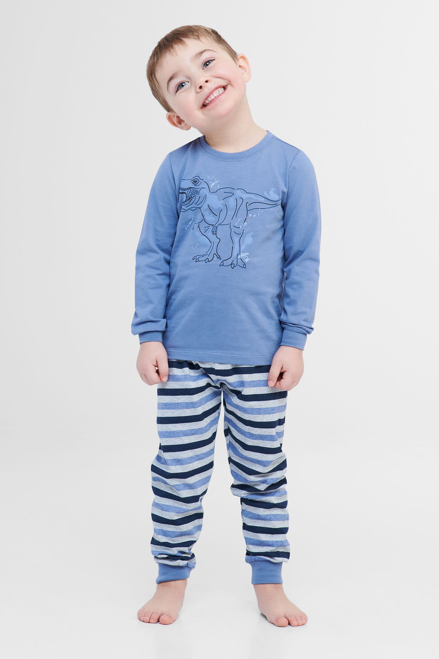 Lot de 2 pyjamas 2-pièces en coton - Enfant garçon && BLEU MULTI