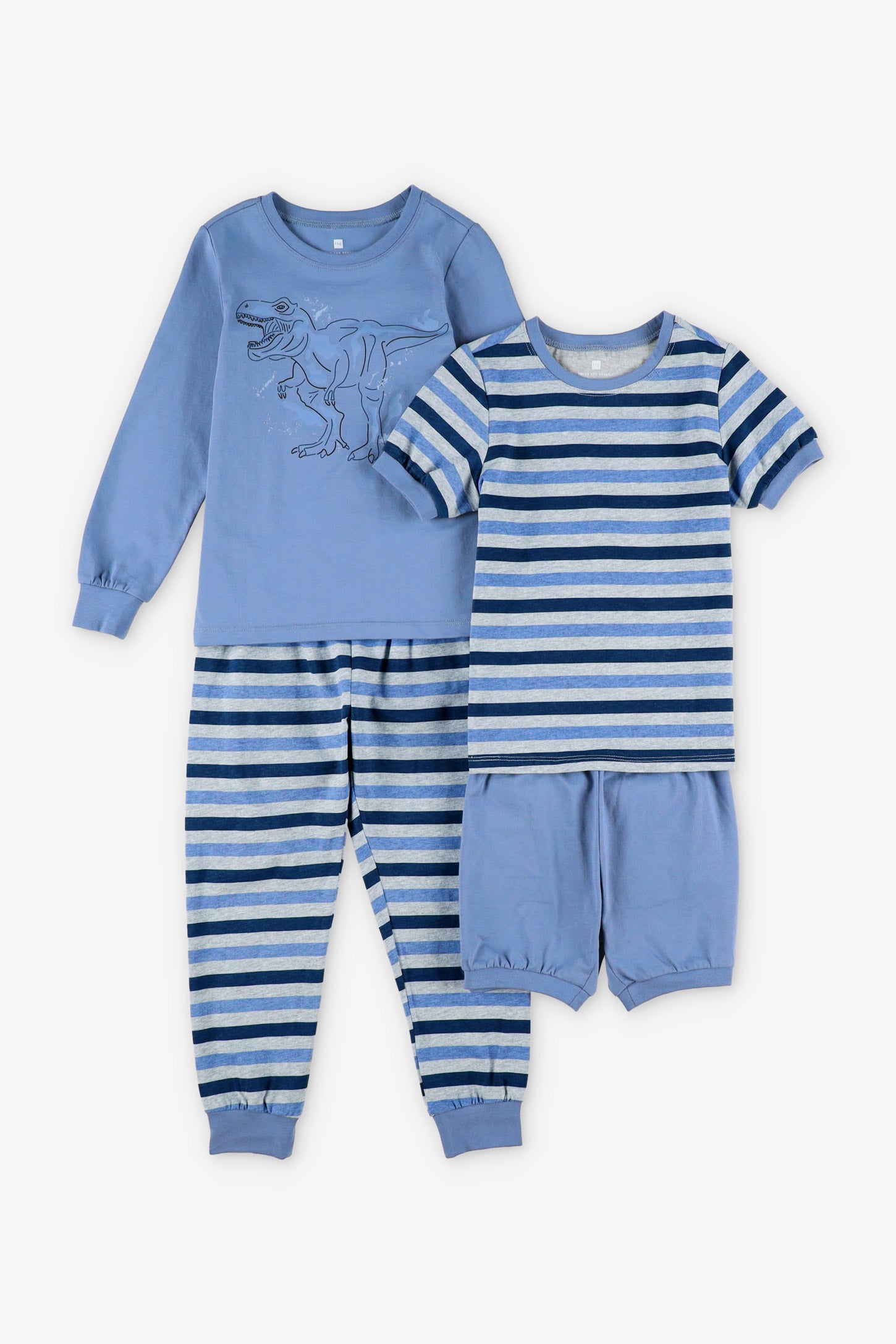 Lot de 2 pyjamas 2-pièces en coton - Enfant garçon && BLEU MULTI
