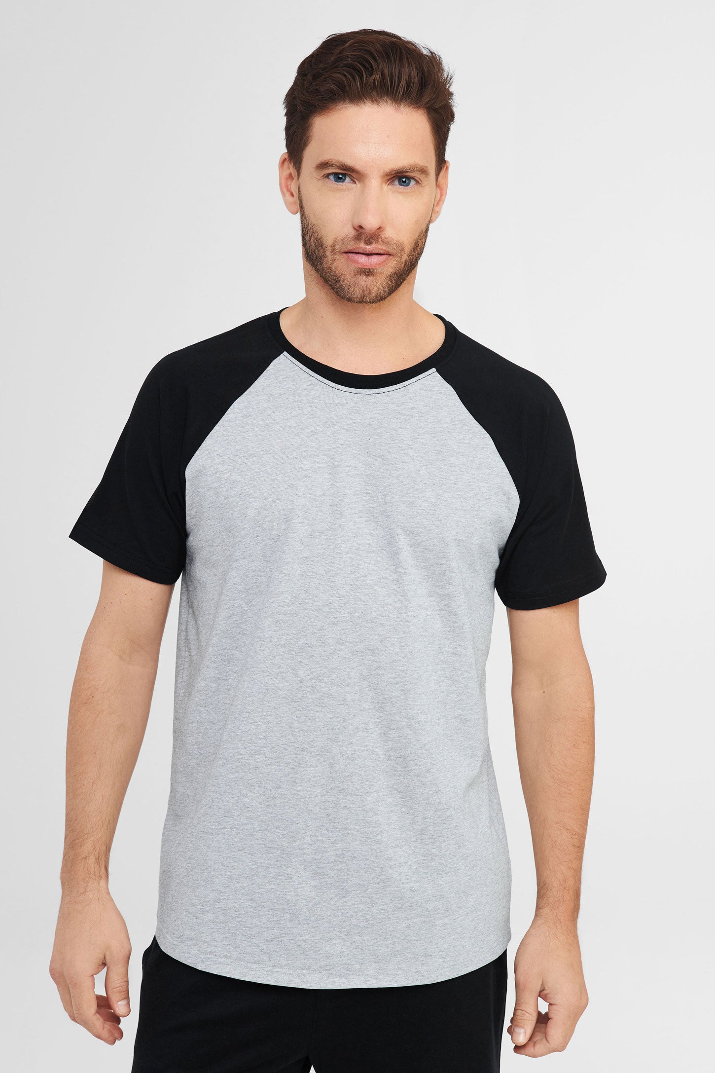 Pyjama 2-pièces t-shirt et short en coton - Homme && NOIR