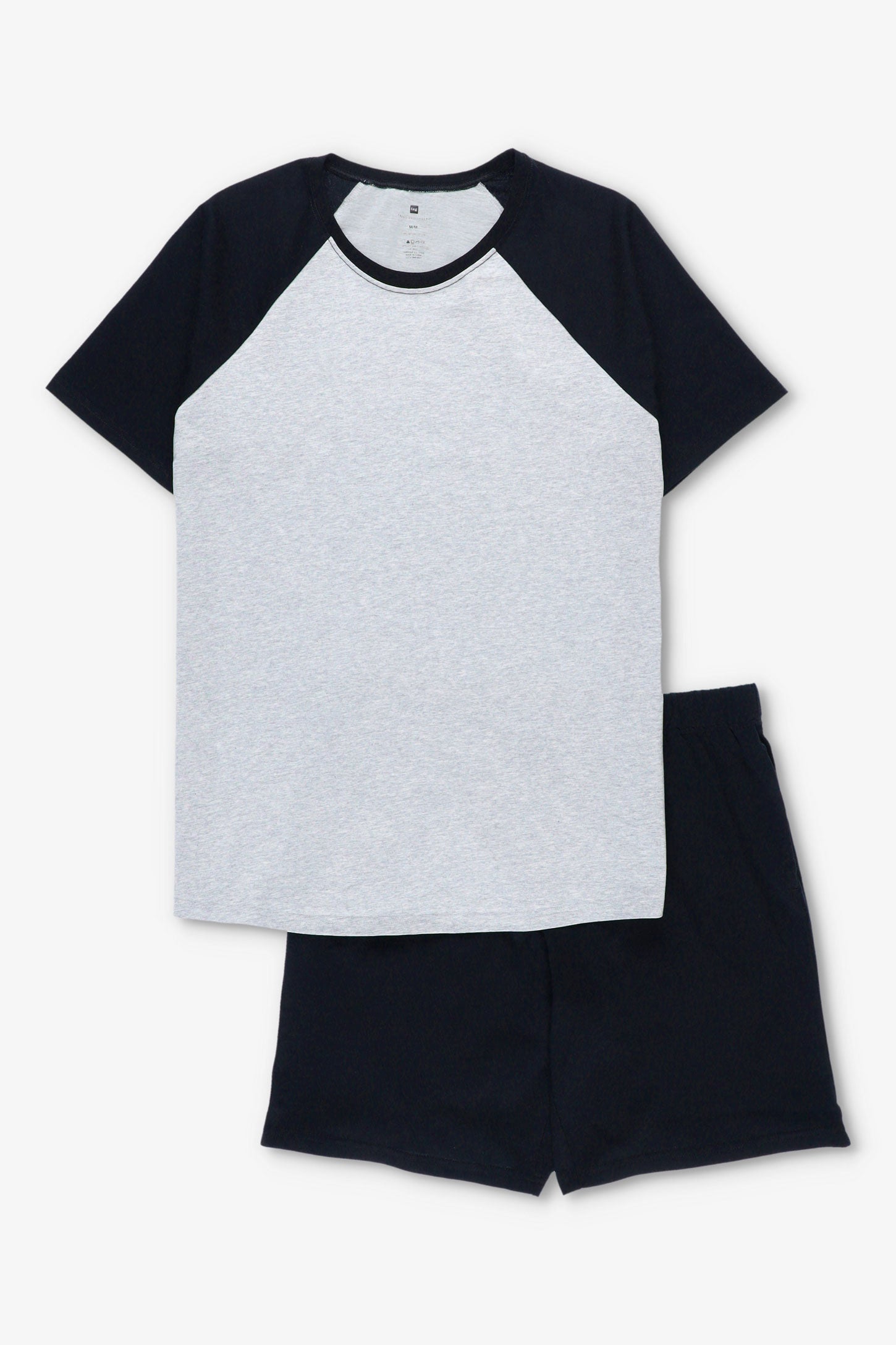 Pyjama 2-pièces t-shirt et short en coton - Homme && NOIR