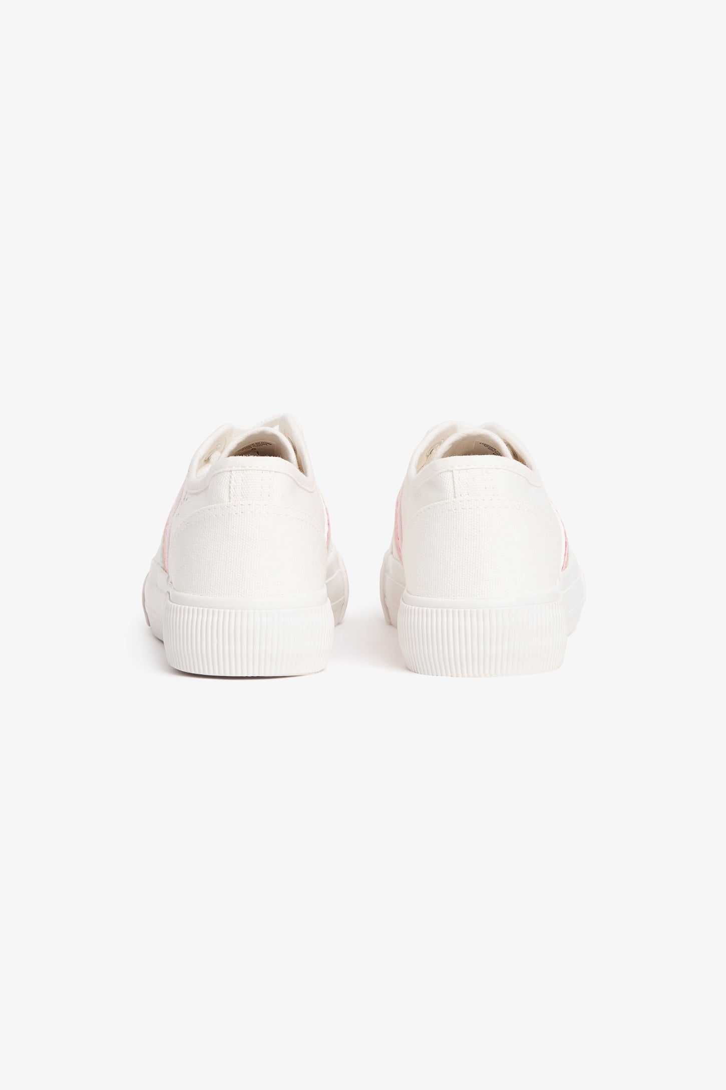 Chaussures plateforme à lacets canevas recyclé - Ado fille && BLANC