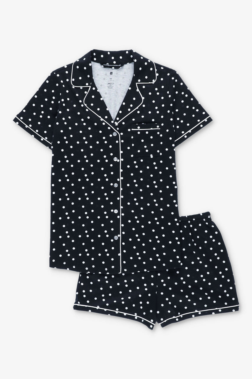 CADENCE - Pyjama chemise et pantalon long 100% coton