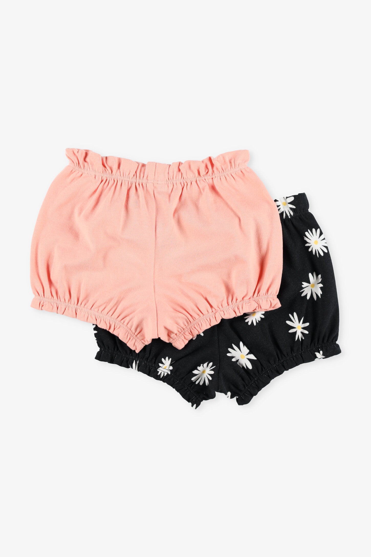 Prix pop, Lot de 2 shorts ballon en coton - Bébé fille && NOIR/MULTI