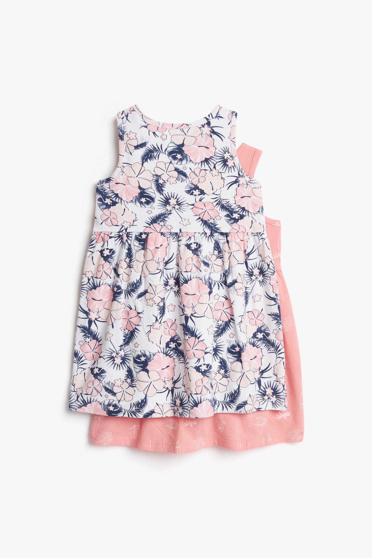 Prix pop, Lot de 2 robes en coton, 2T-3T - Bébé fille && BLANC MULTI
