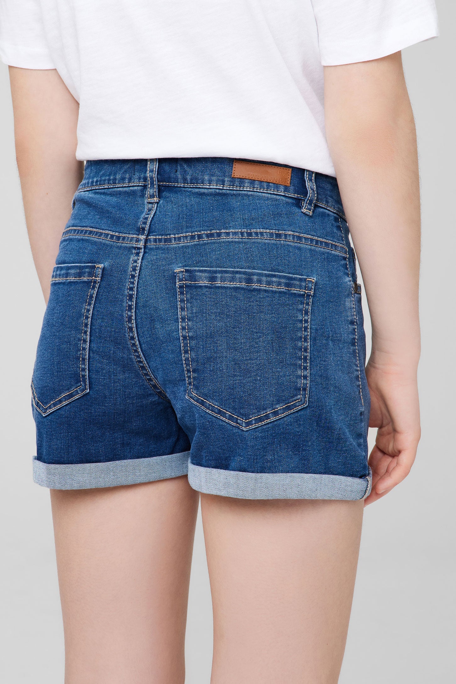 Short 5 poches en jeans - Ado fille && BLEU MOYEN