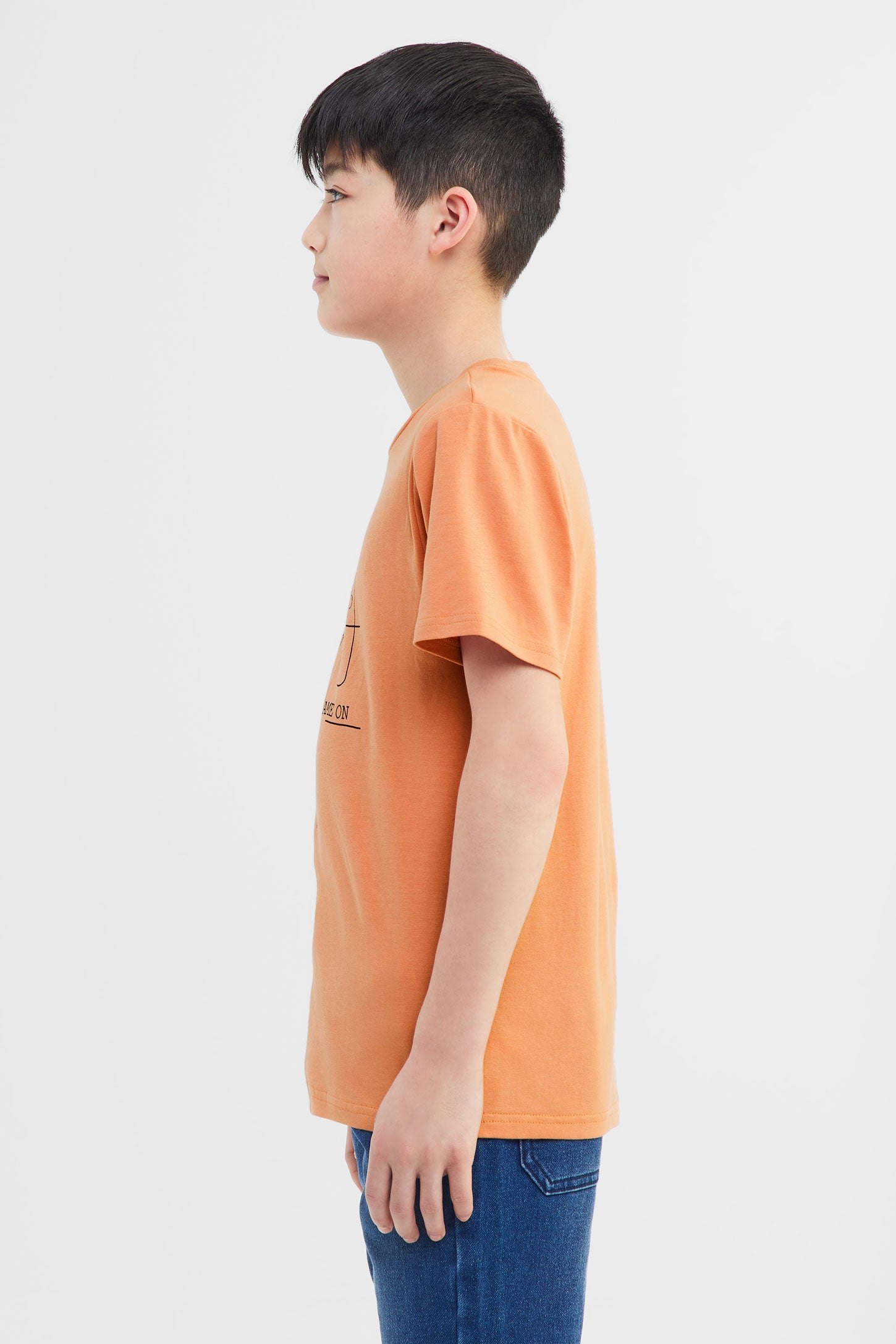 Prix pop, Lot de 2 t-shirts en coton - Ado garçon && ORANGE