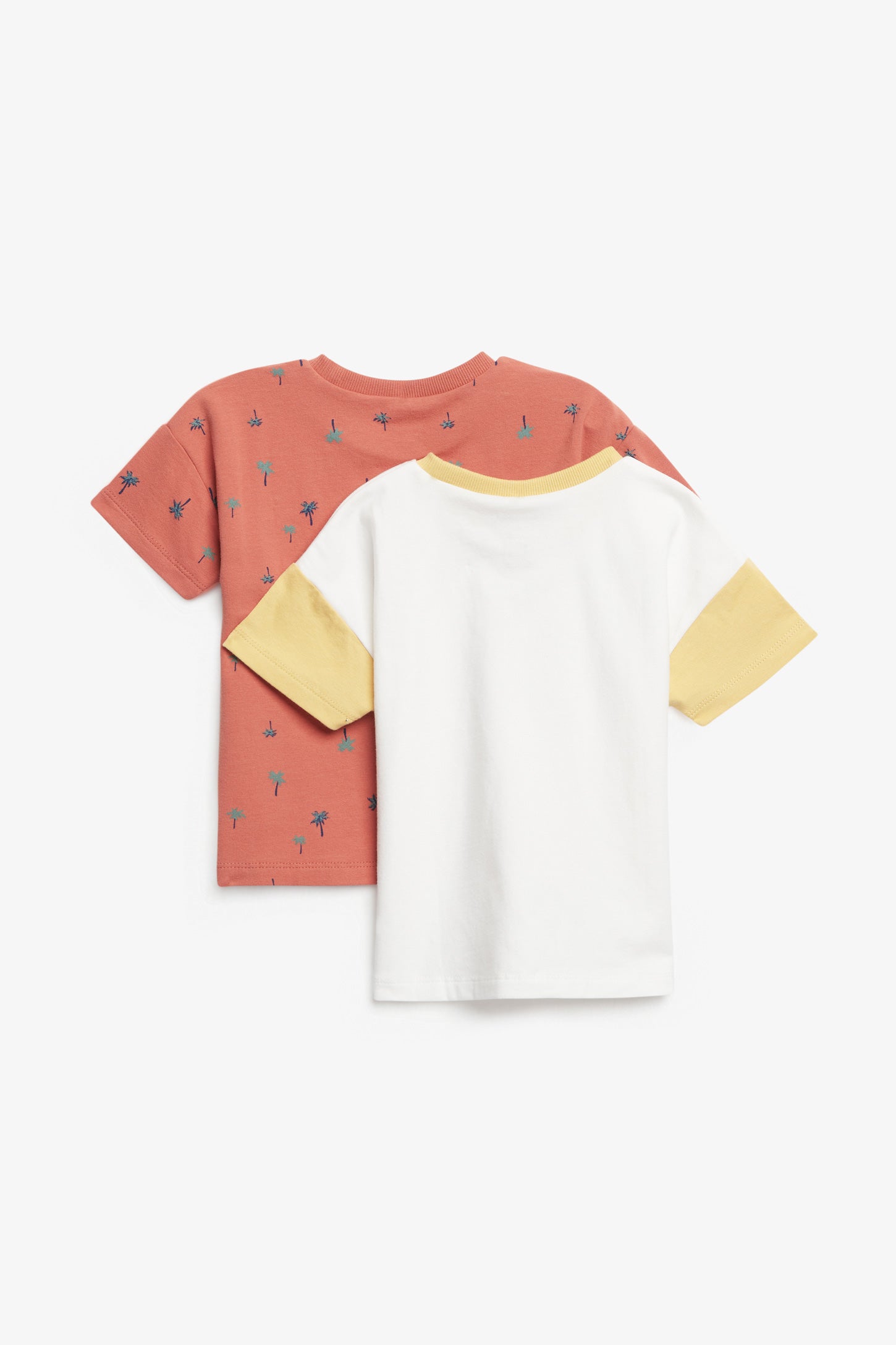 Lot de 2 t-shirts manches courtes en coton - Bébé garçon && BLANC CASSÉ