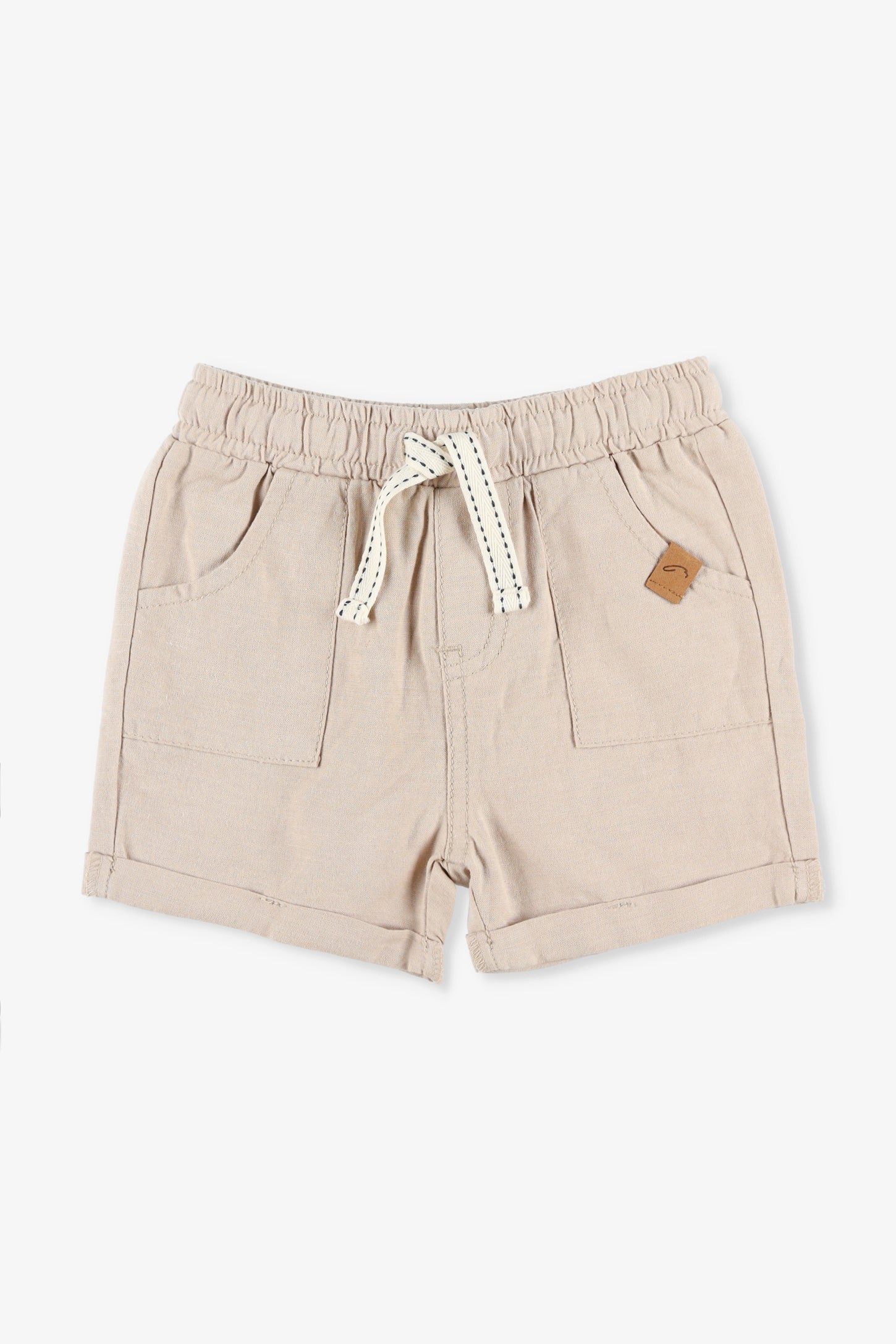 Short en lin - Bébé garçon && BEIGE