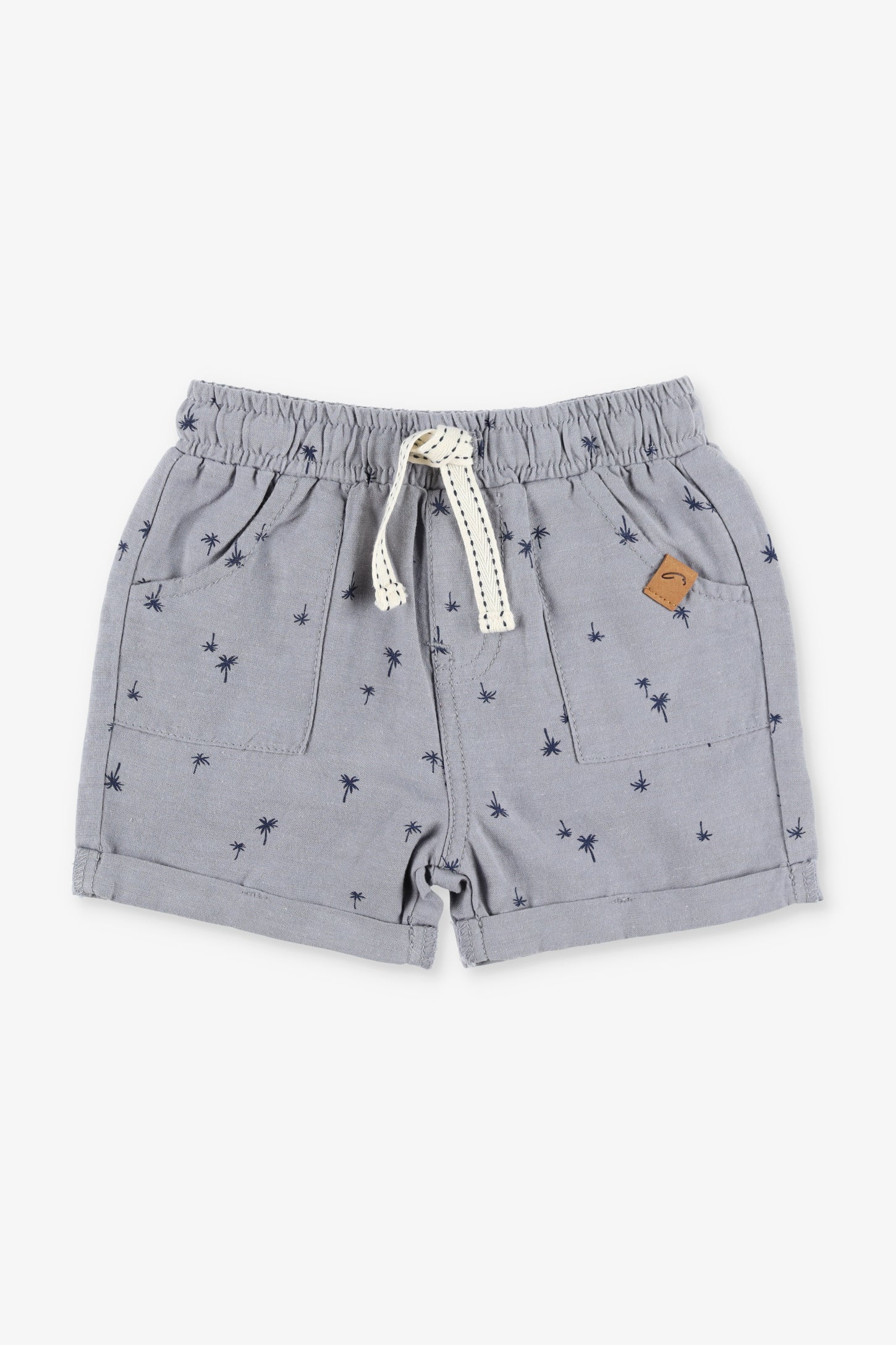 Short en lin - Bébé garçon && GRIS