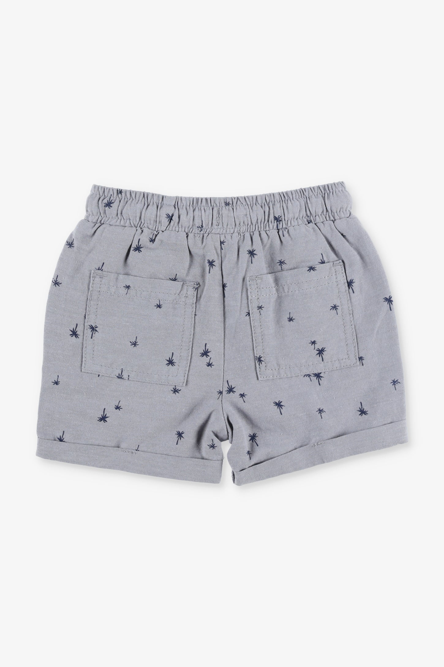 Short en lin - Bébé garçon && GRIS