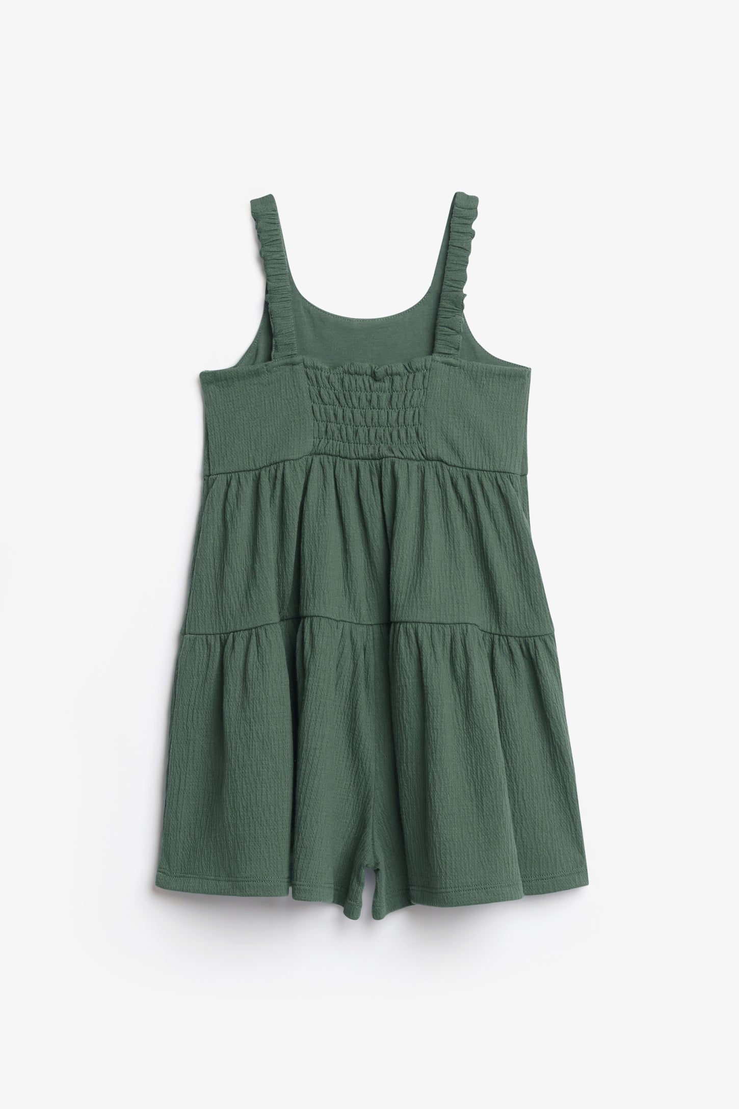 Combi-short blanche à pois en coton avec lacet au bretelle Combi-short blanche à pois en coton avec lacet au bretelle