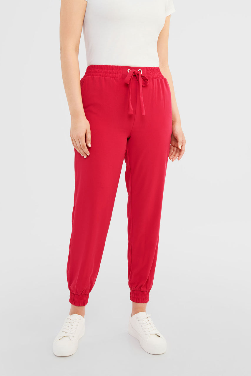 Kohl's, Pants & Jumpsuits, Tek Gear Ultra Soft Fleece Jogger Pants Womens  M Pull On Drawstring Red Cozy New