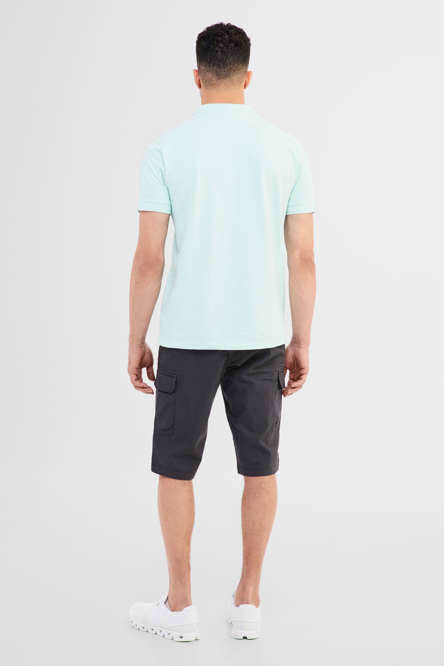 Prix pop, Polo manches courtes en coton piqué - Homme && TURQUOISE