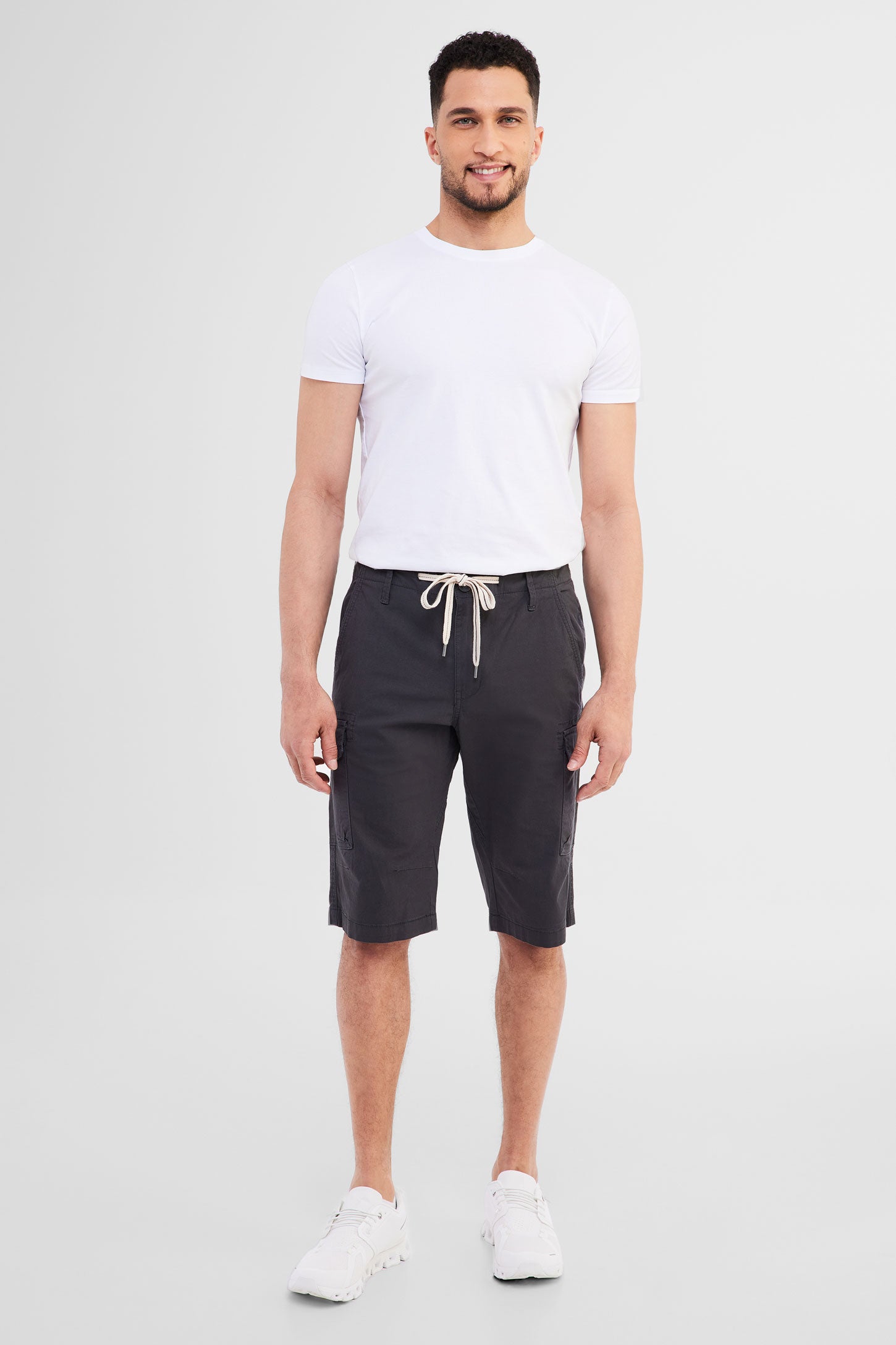 Pantalon capri cargo - Homme && CHARBON