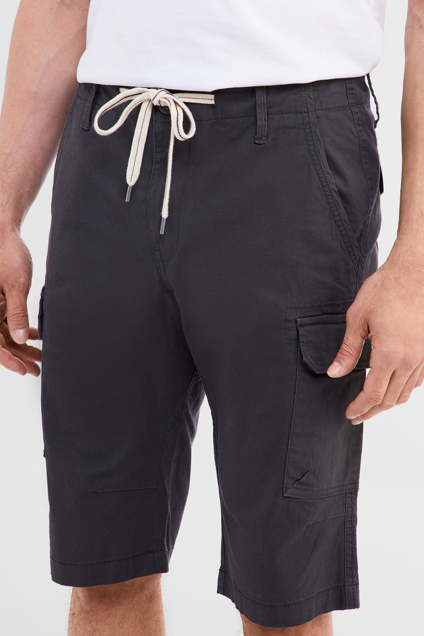 Pantalon capri cargo - Homme && CHARBON