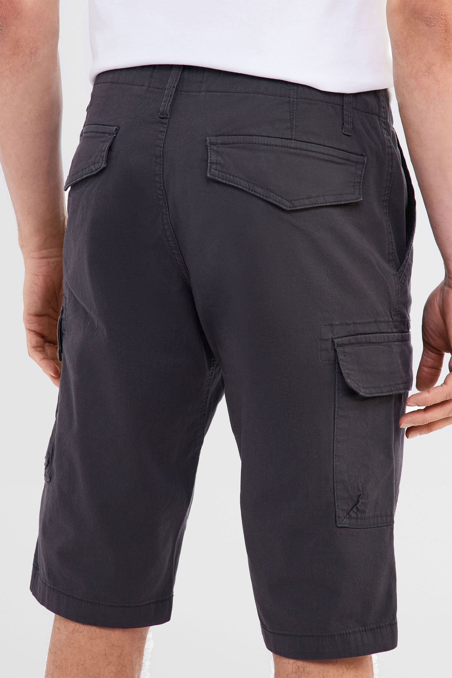 Pantalon capri cargo - Homme && CHARBON