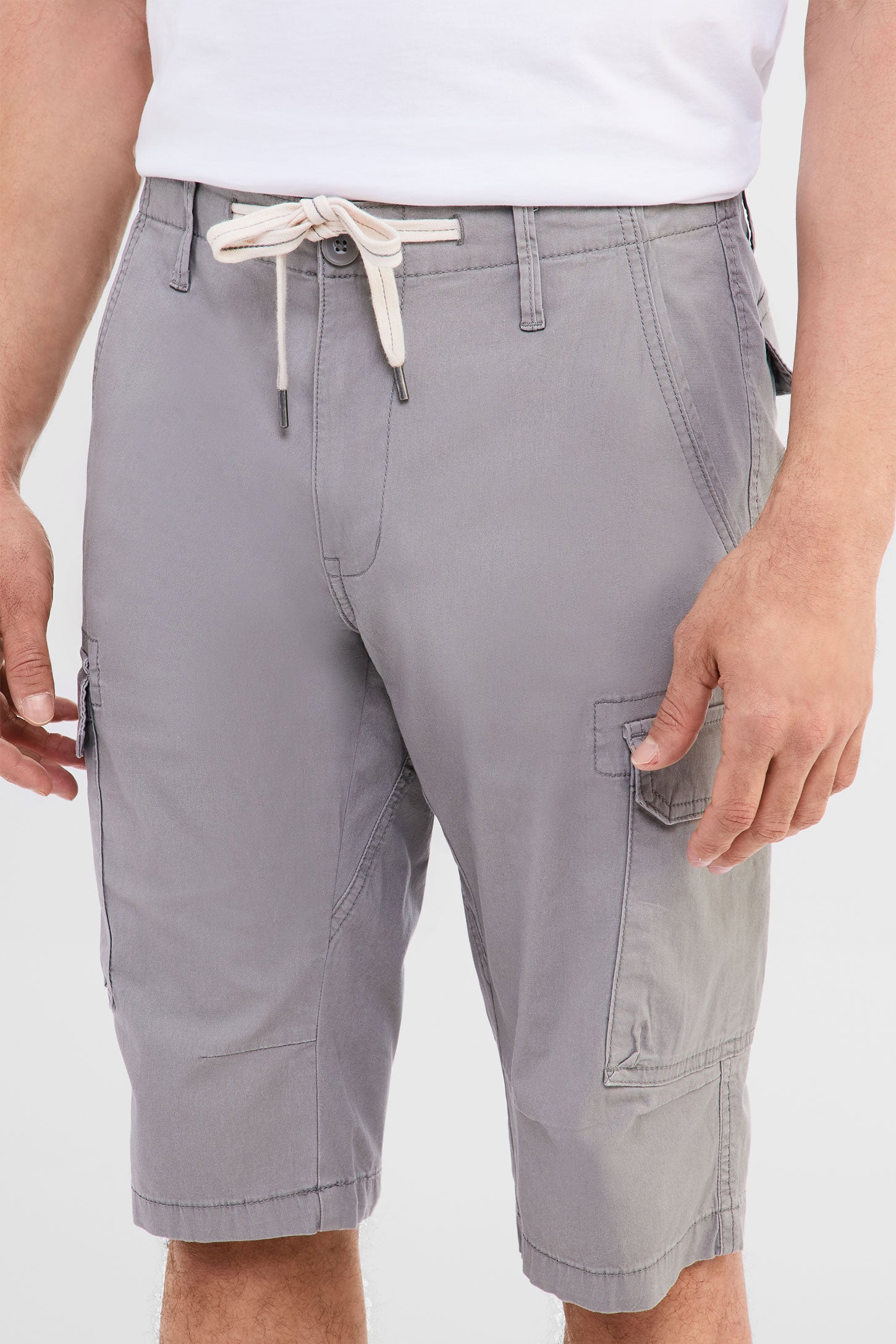 Pantalon capri cargo - Homme && GRIS PALE