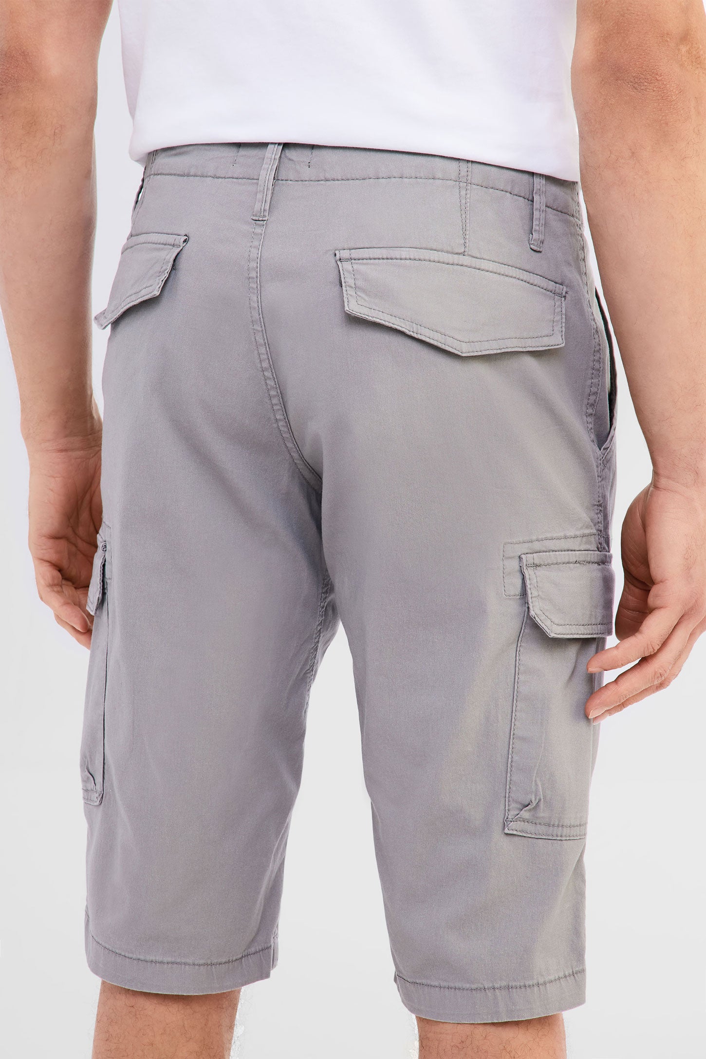 Pantalon capri cargo - Homme && GRIS PALE