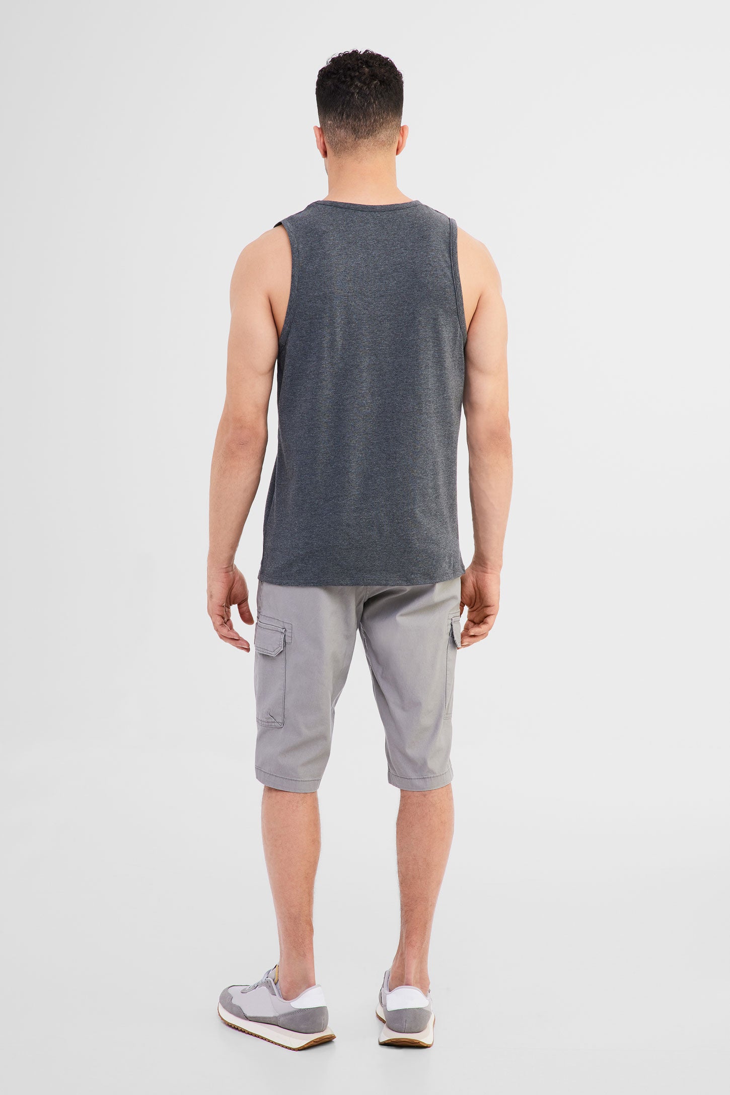 Camisole à poche en coton - Homme && CHARBON MIXTE