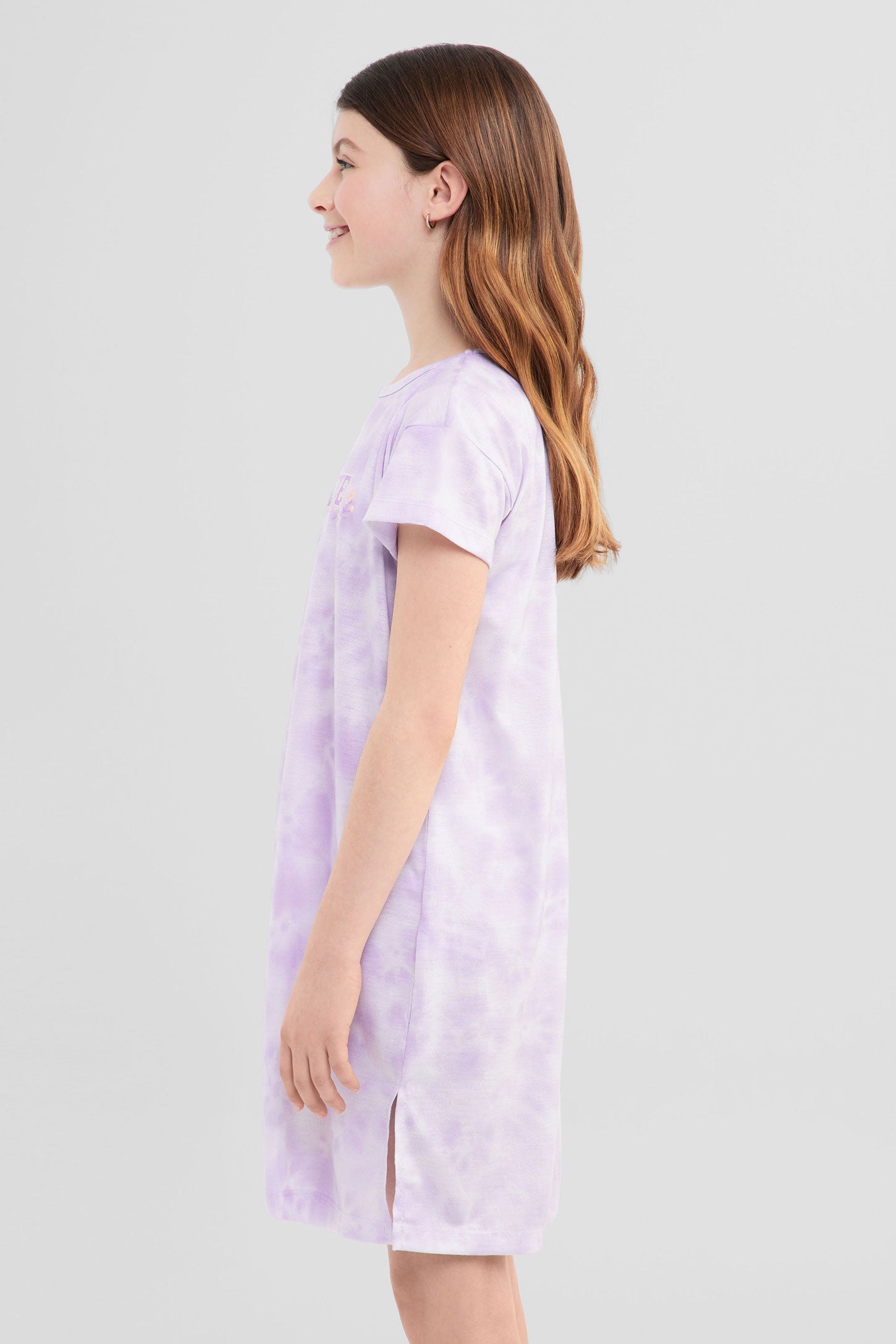 Robe de nuit imprimée, 2/40$ - Ado fille && MAUVE PALE