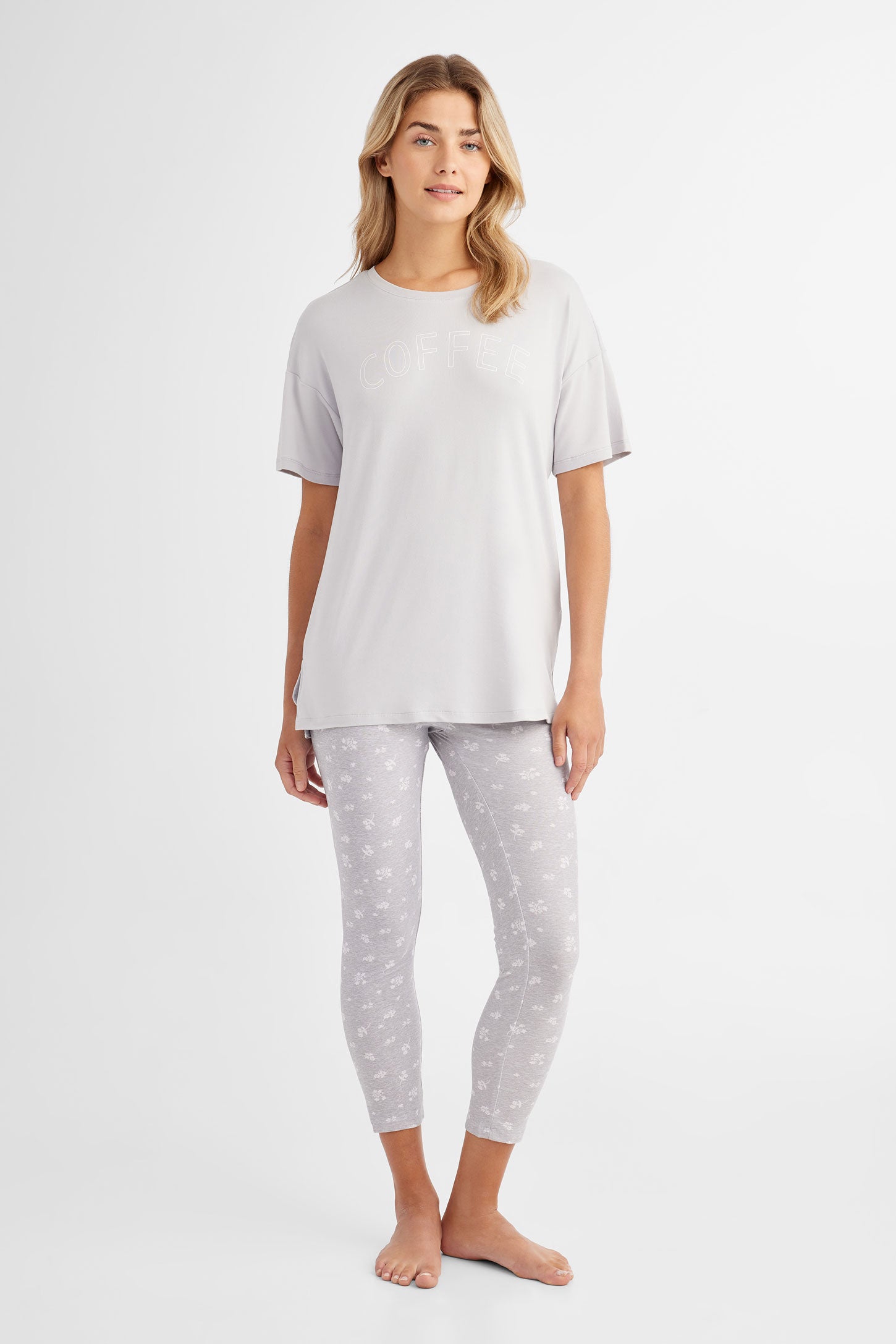 T-shirt pyjama ample - Femme && GRIS