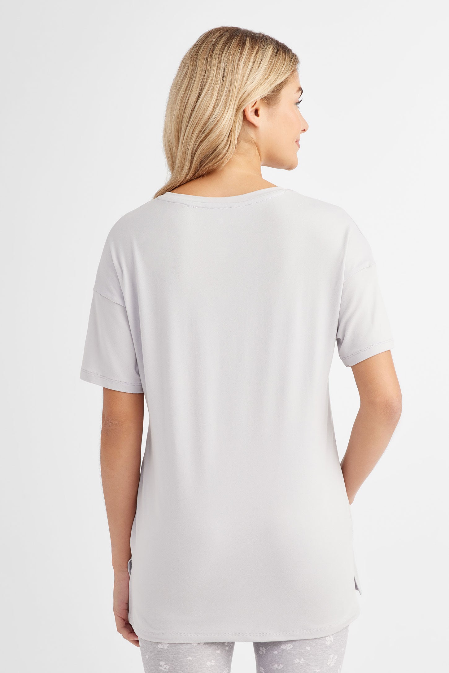 T-shirt pyjama ample - Femme && GRIS