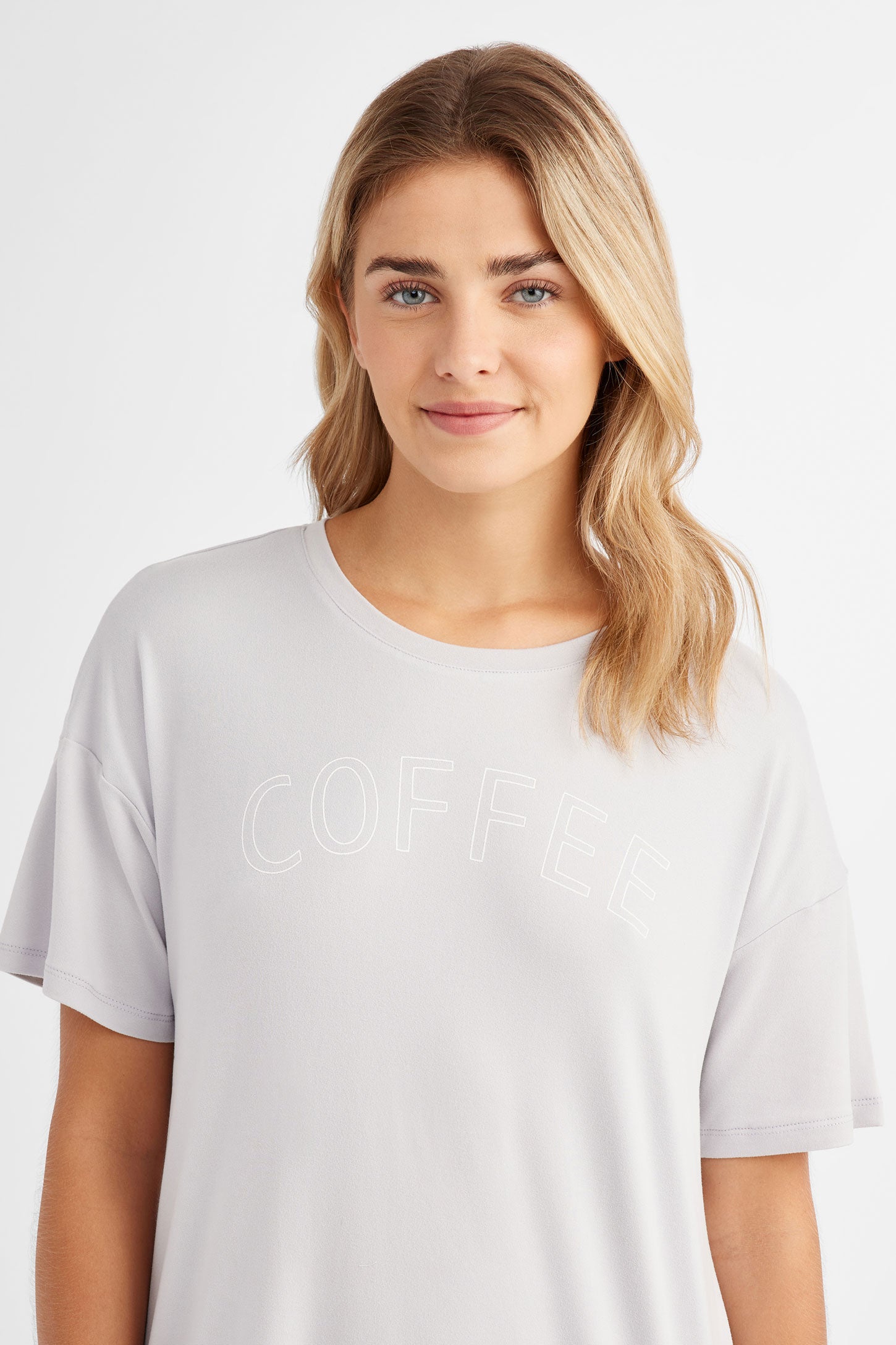 T-shirt pyjama ample - Femme && GRIS