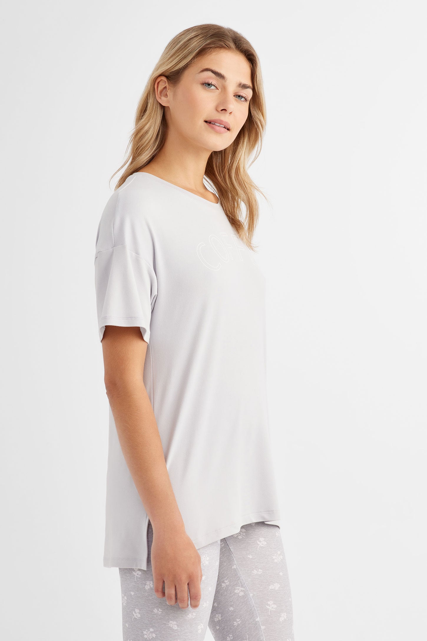 T-shirt pyjama ample - Femme && GRIS