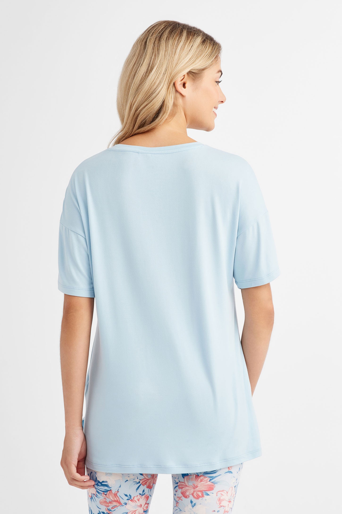 T-shirt pyjama ample - Femme && BLEU ACIER