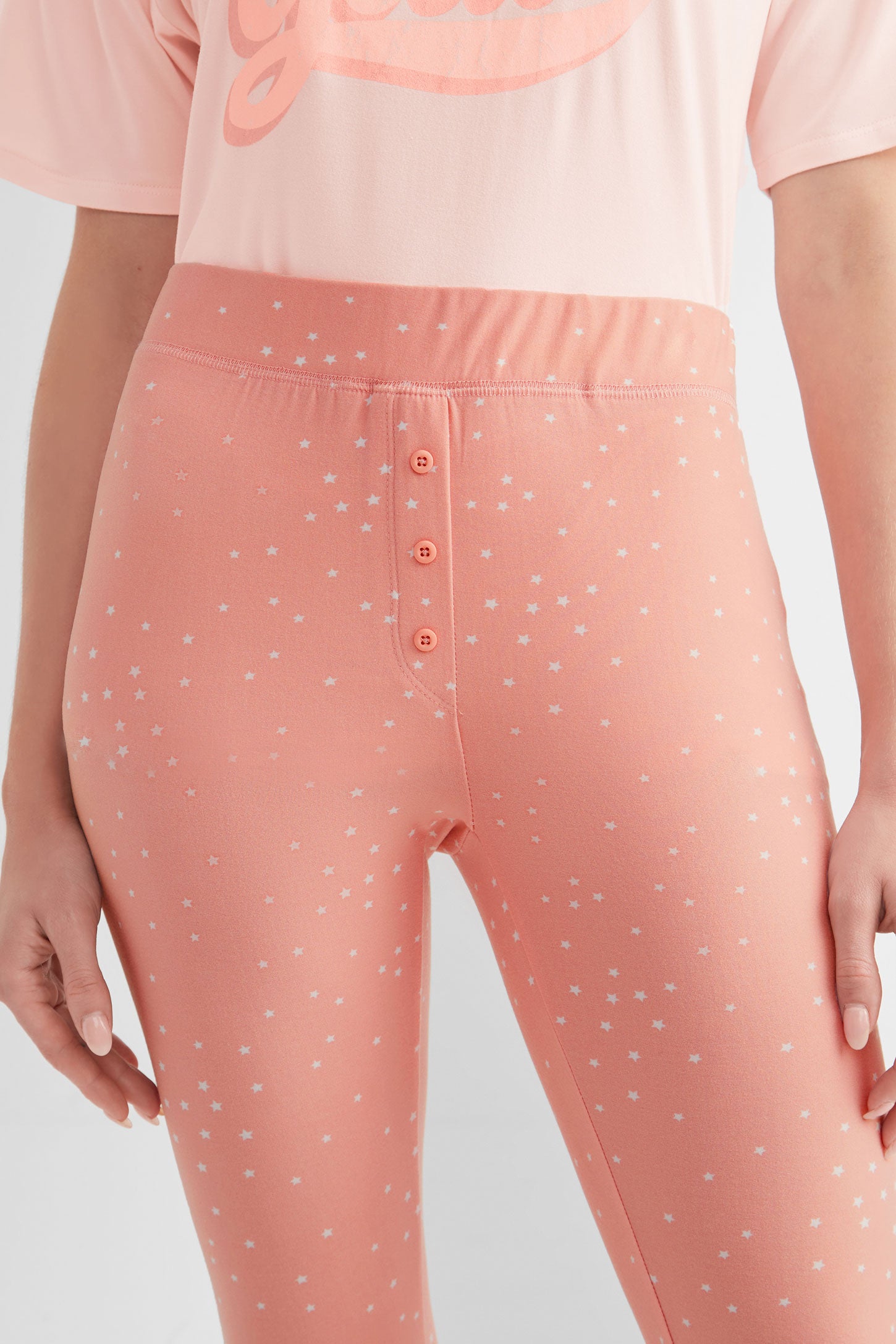 Legging pyjama - Femme && VIEUX ROSE