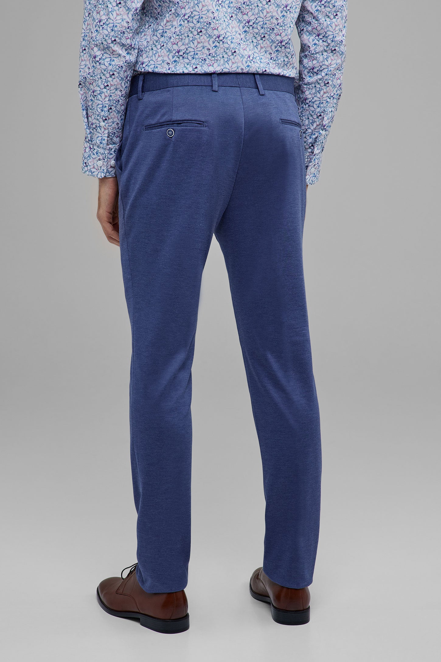 Pantalon 5 poches tricot - Homme && BLEU