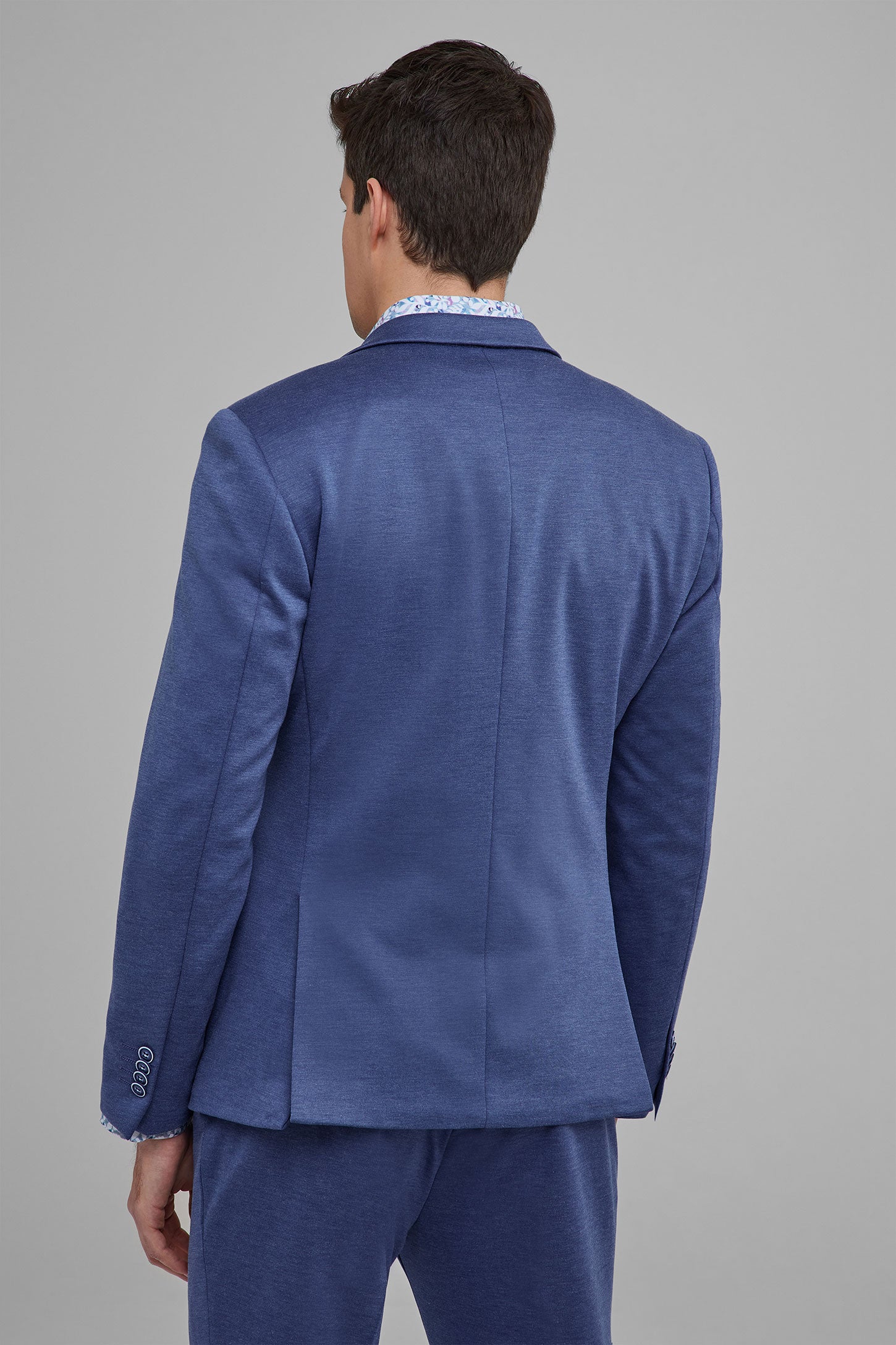 Veston coupe semi-ajustée tricot - Homme && BLEU
