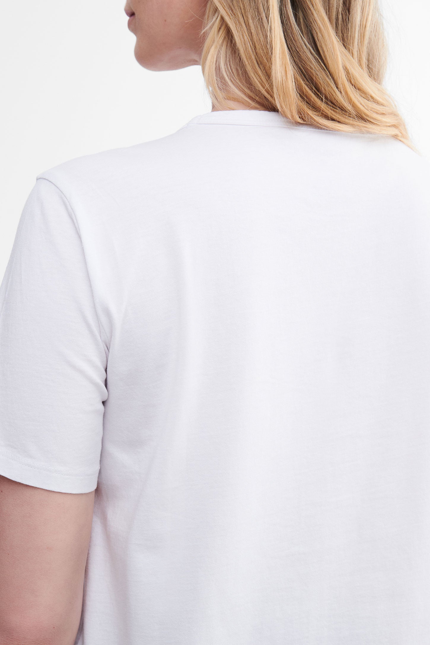 T-shirt froncé et délavé en coton - Femme && BLANC